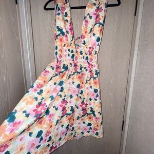 Floral Sleeveless Dress - Multicolor